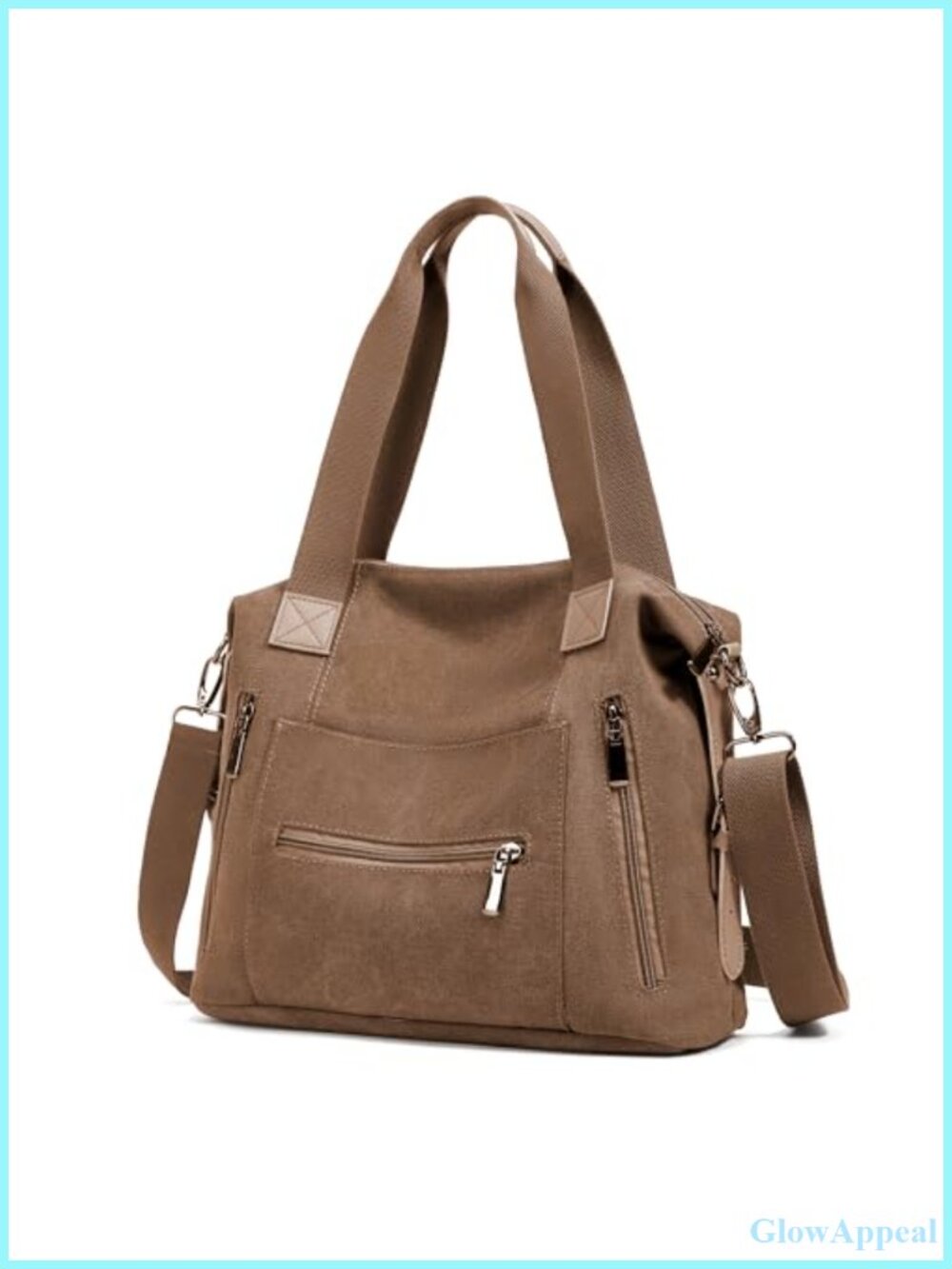 Washed Canvas Shoulder Crossbody Bag Hobo Casual Everyday Purse